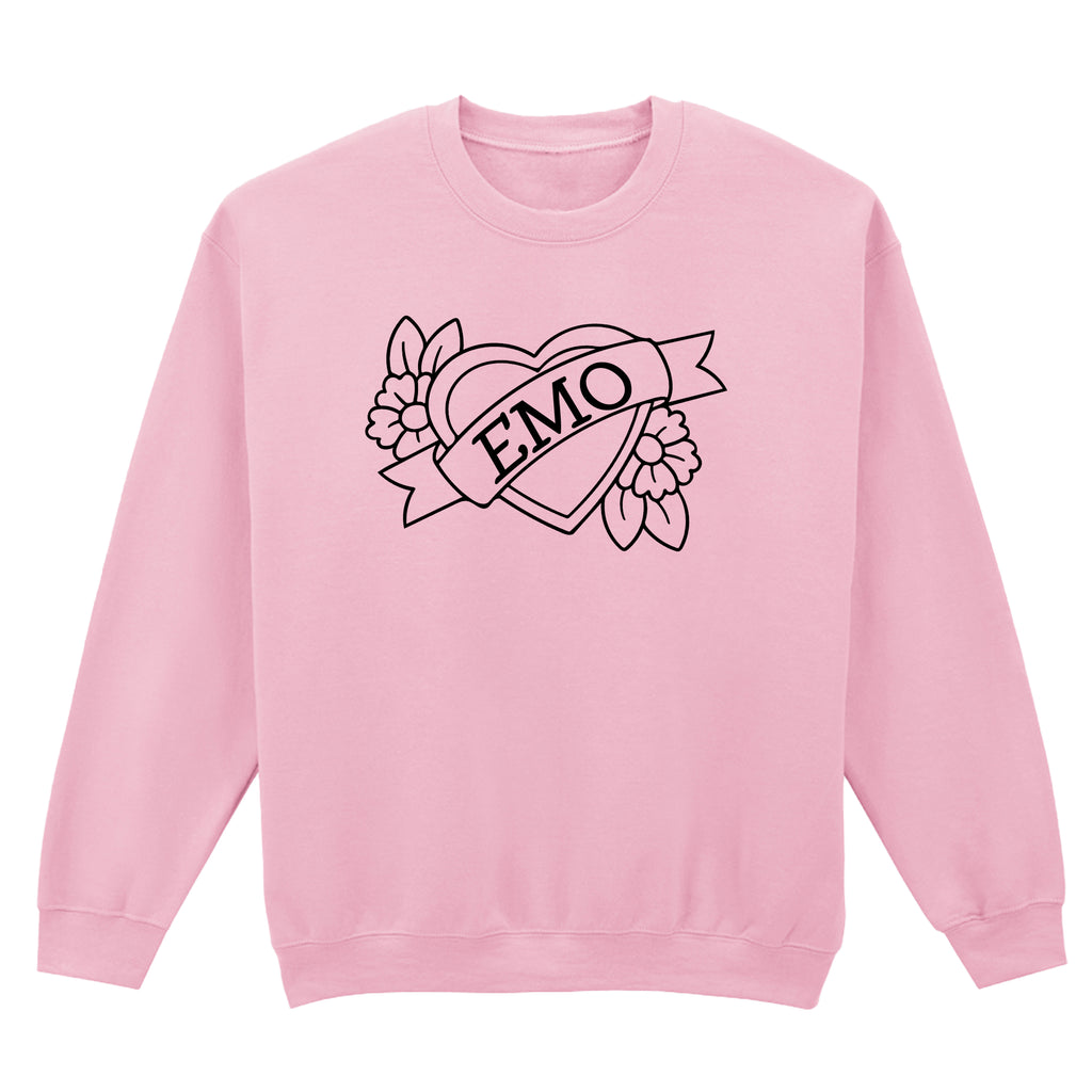 EMO HEART FLOWERS SWEATSHIRT