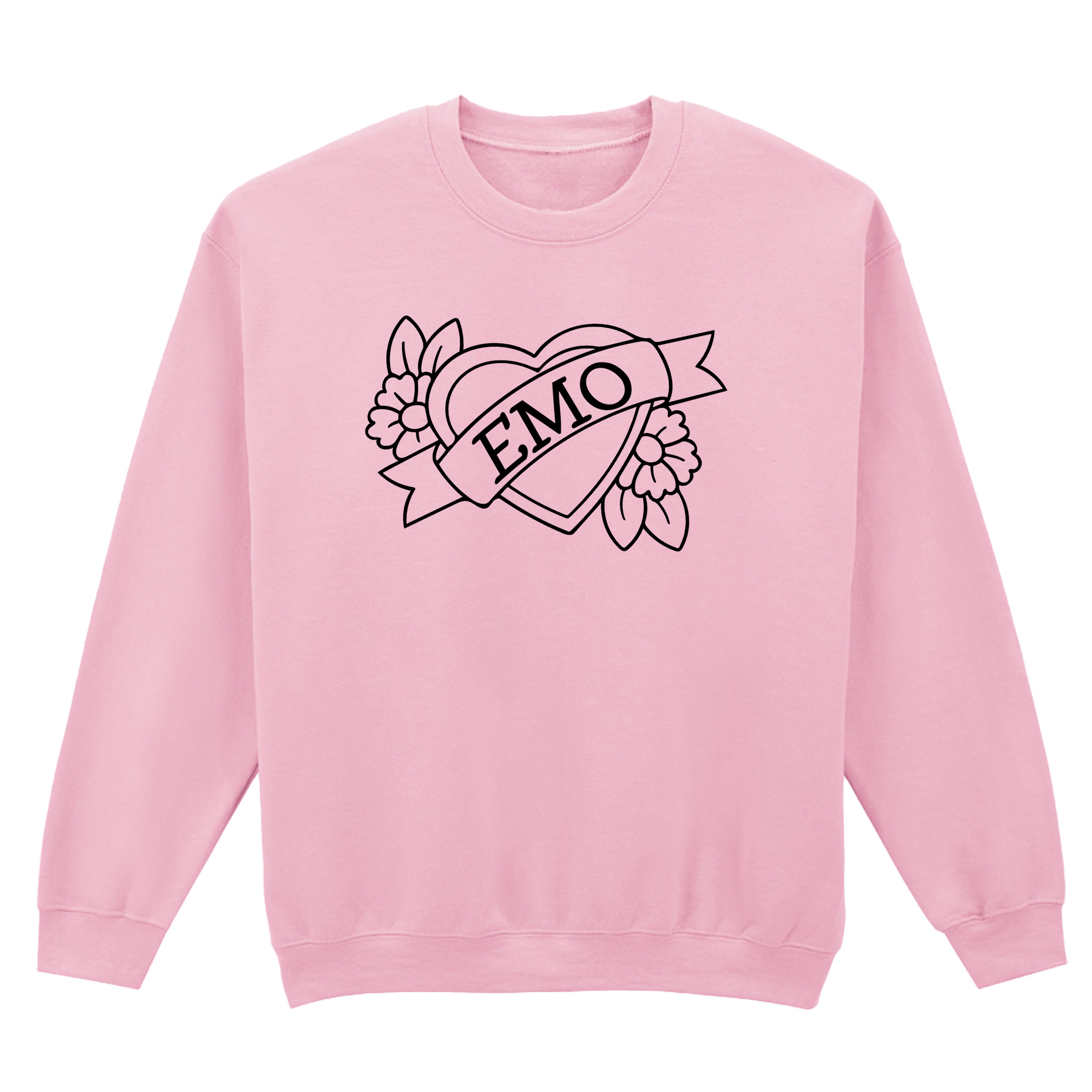EMO HEART FLOWERS SWEATSHIRT
