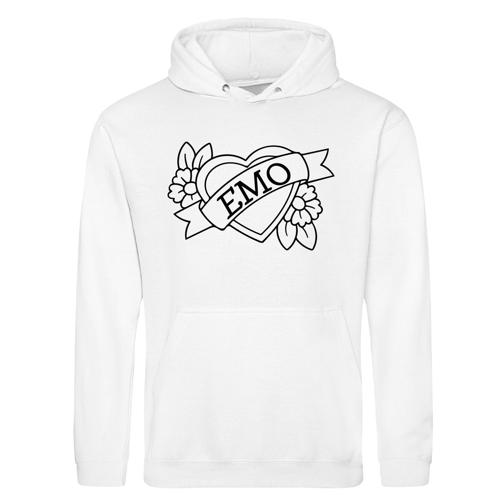 EMO HEART FLOWERS HOODIE
