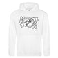 EMO HEART FLOWERS HOODIE