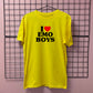 I LOVE TO EMO BOYS HEART T-SHIRT