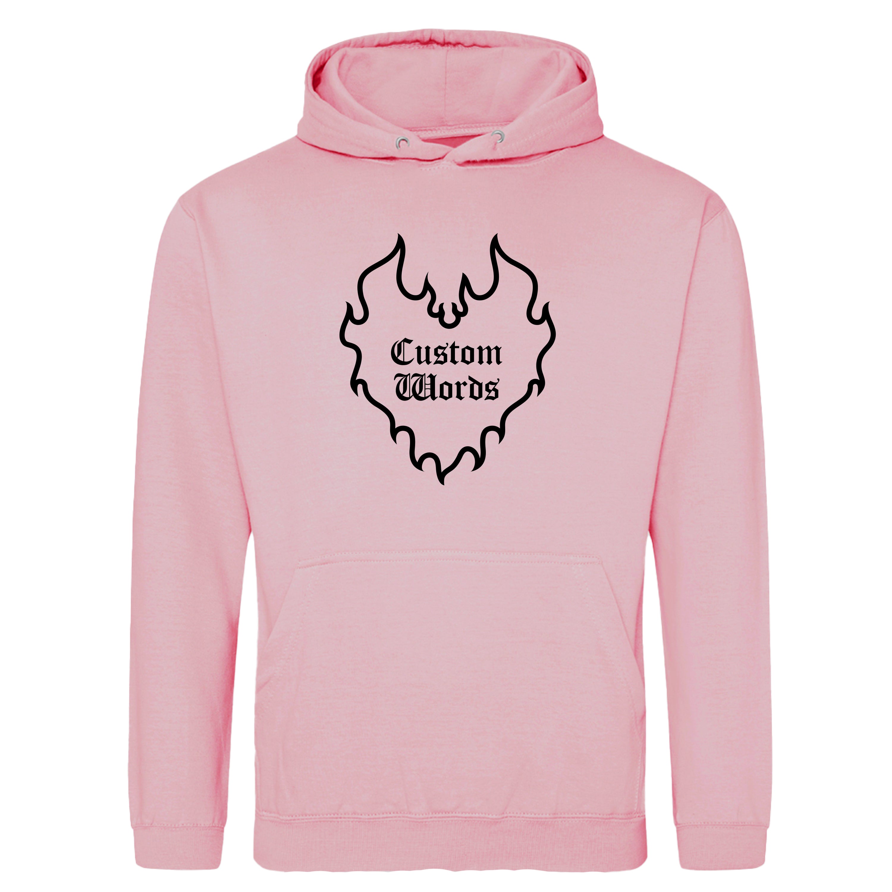 CUSTOM FLAME HEART HOODIE