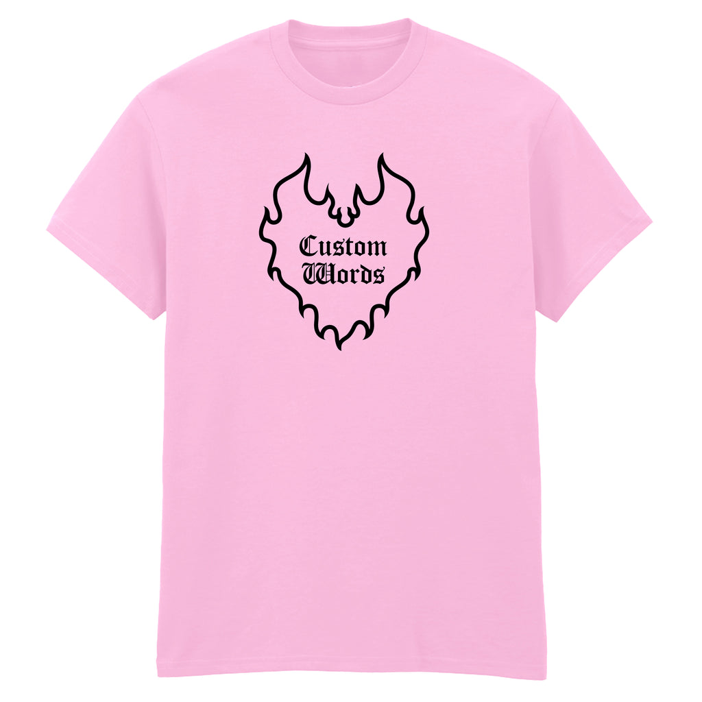 CUSTOM FLAME HEART T-SHIRT