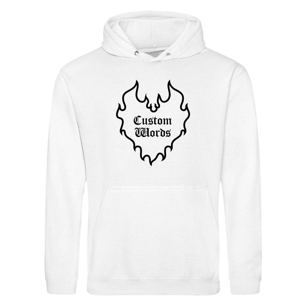 CUSTOM FLAME HEART HOODIE
