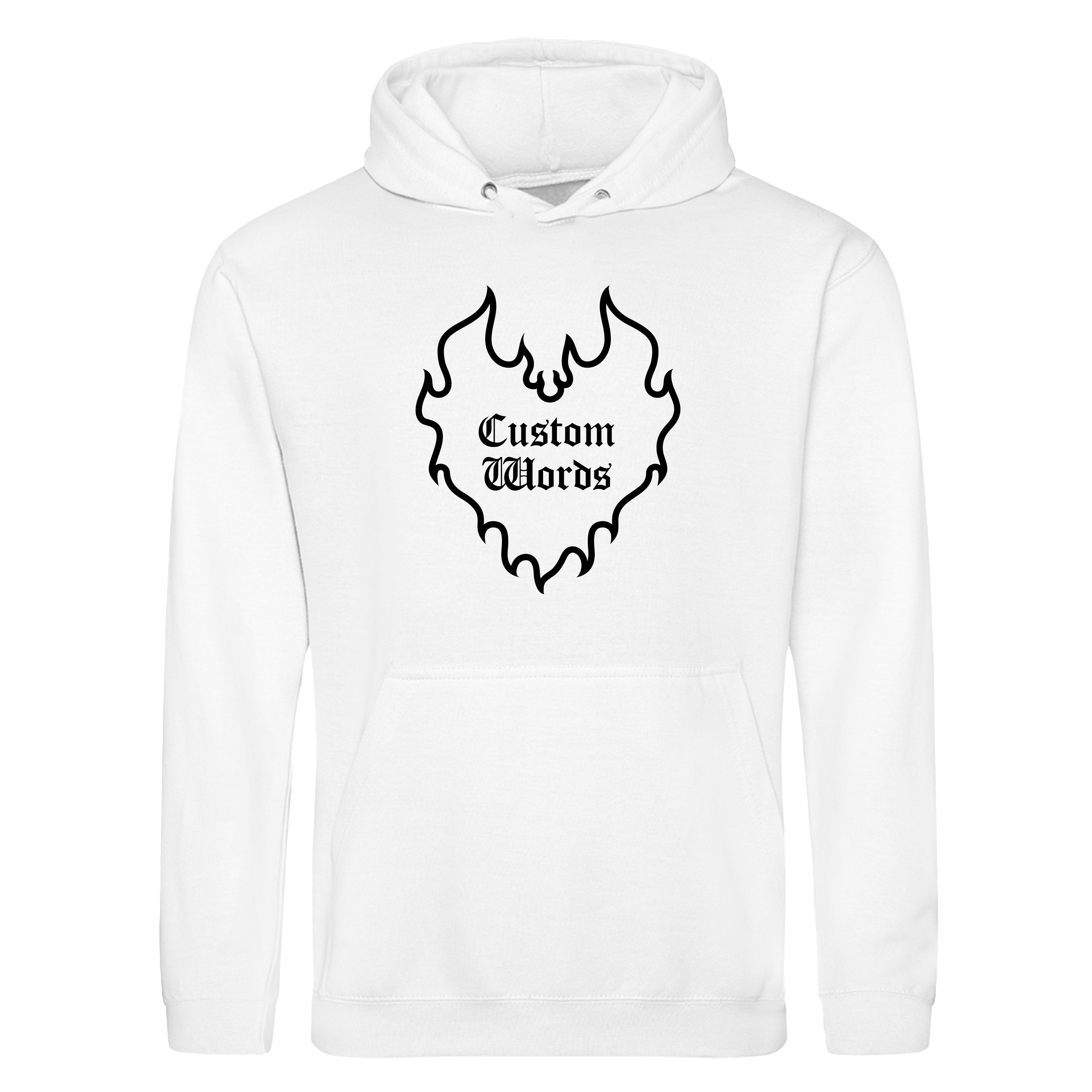 CUSTOM FLAME HEART HOODIE