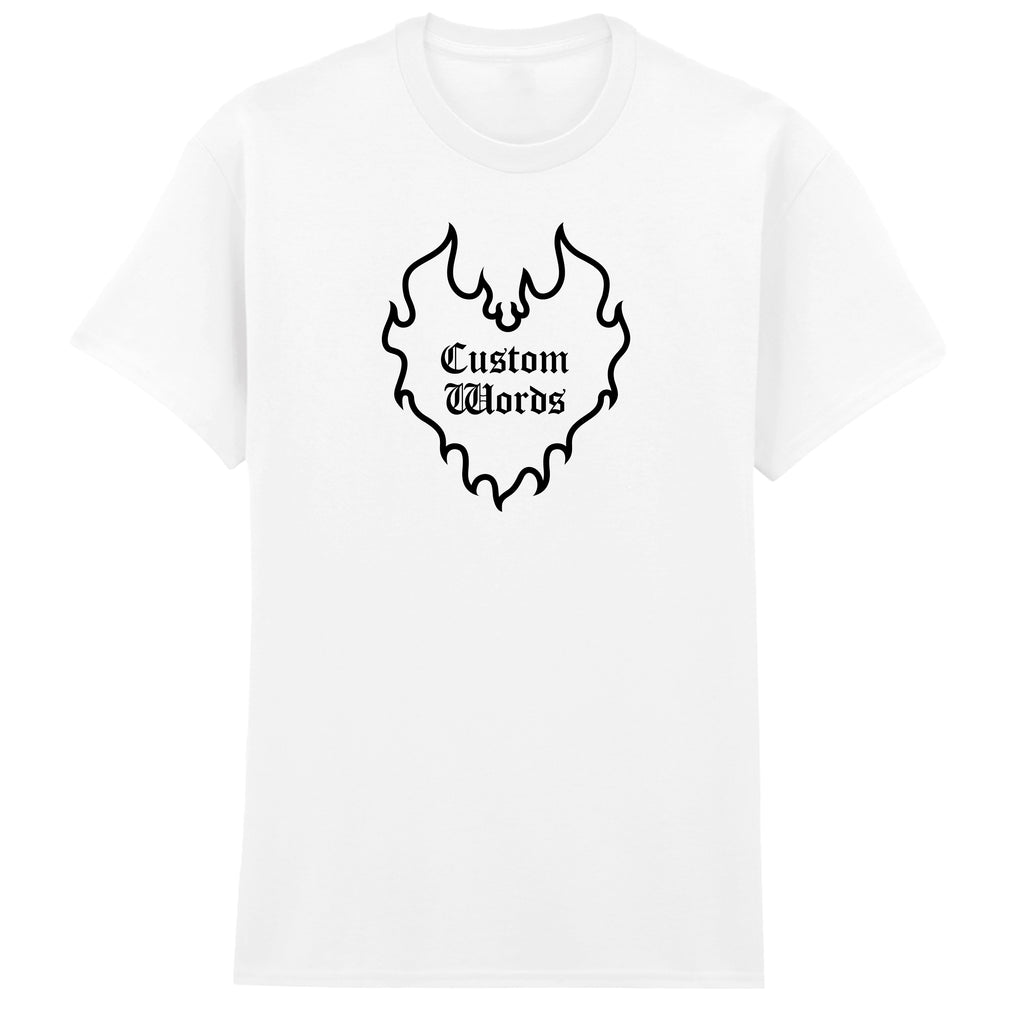 CUSTOM FLAME HEART T-SHIRT