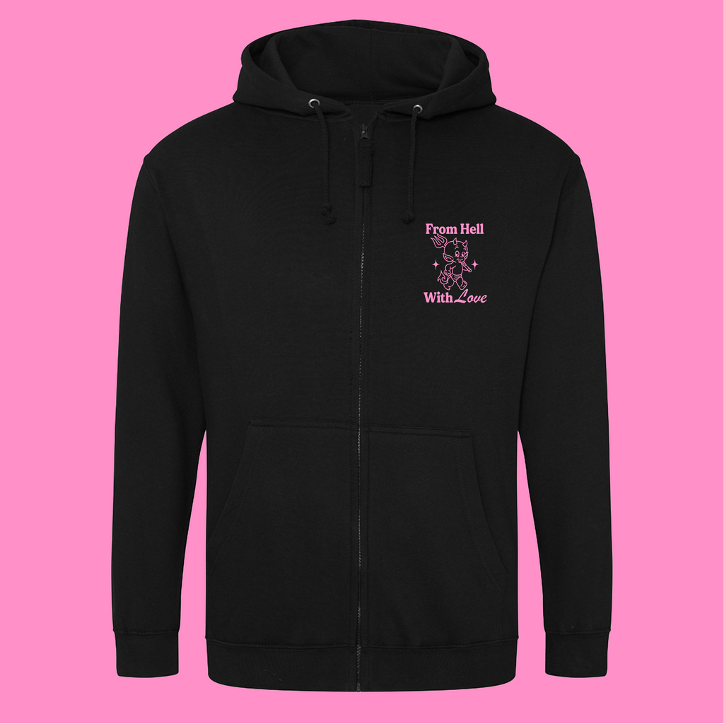 FROM HELL WITH LOVE ZIP HOODIE