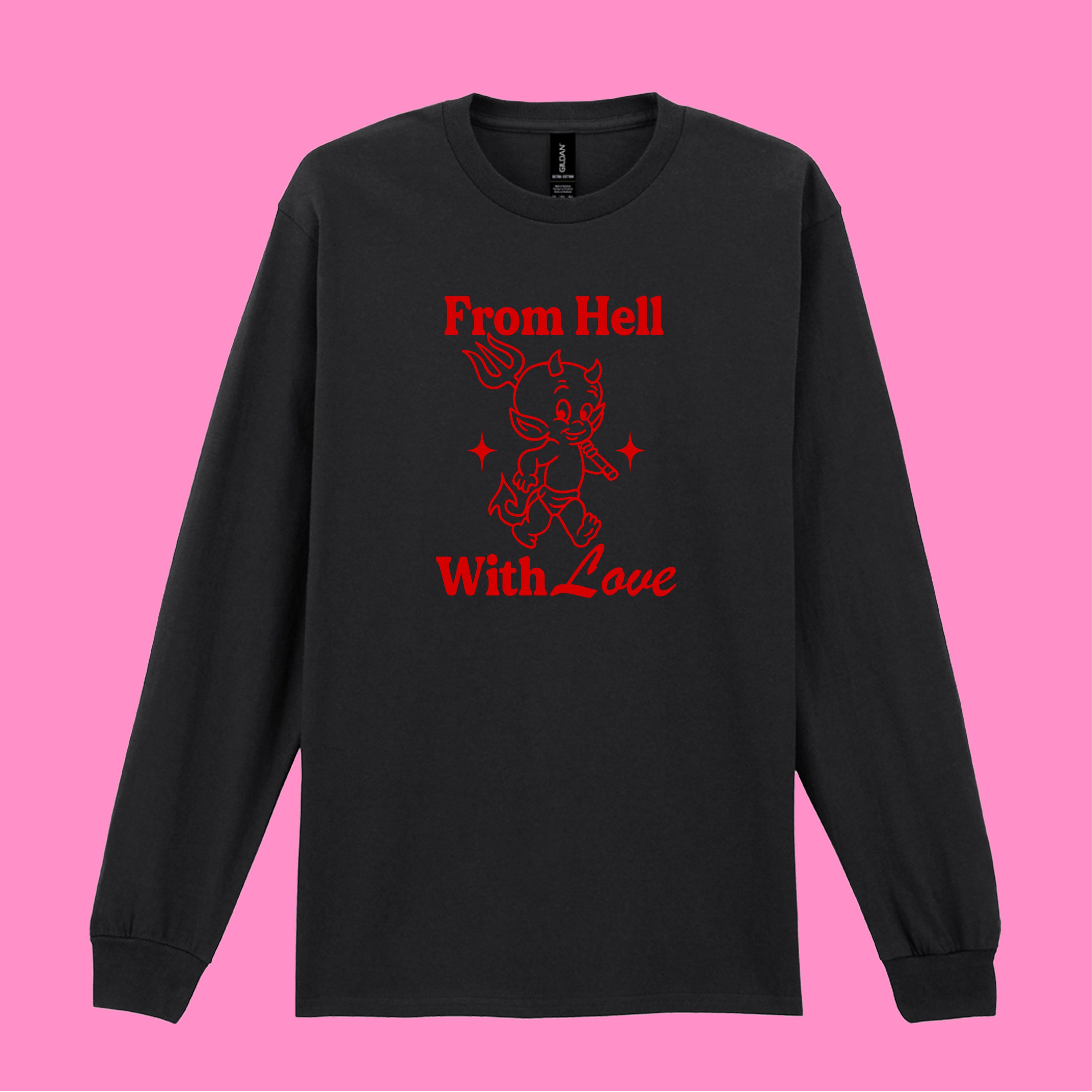 FROM HELL WITH LOVE LONG SLEEVED T-SHIRT