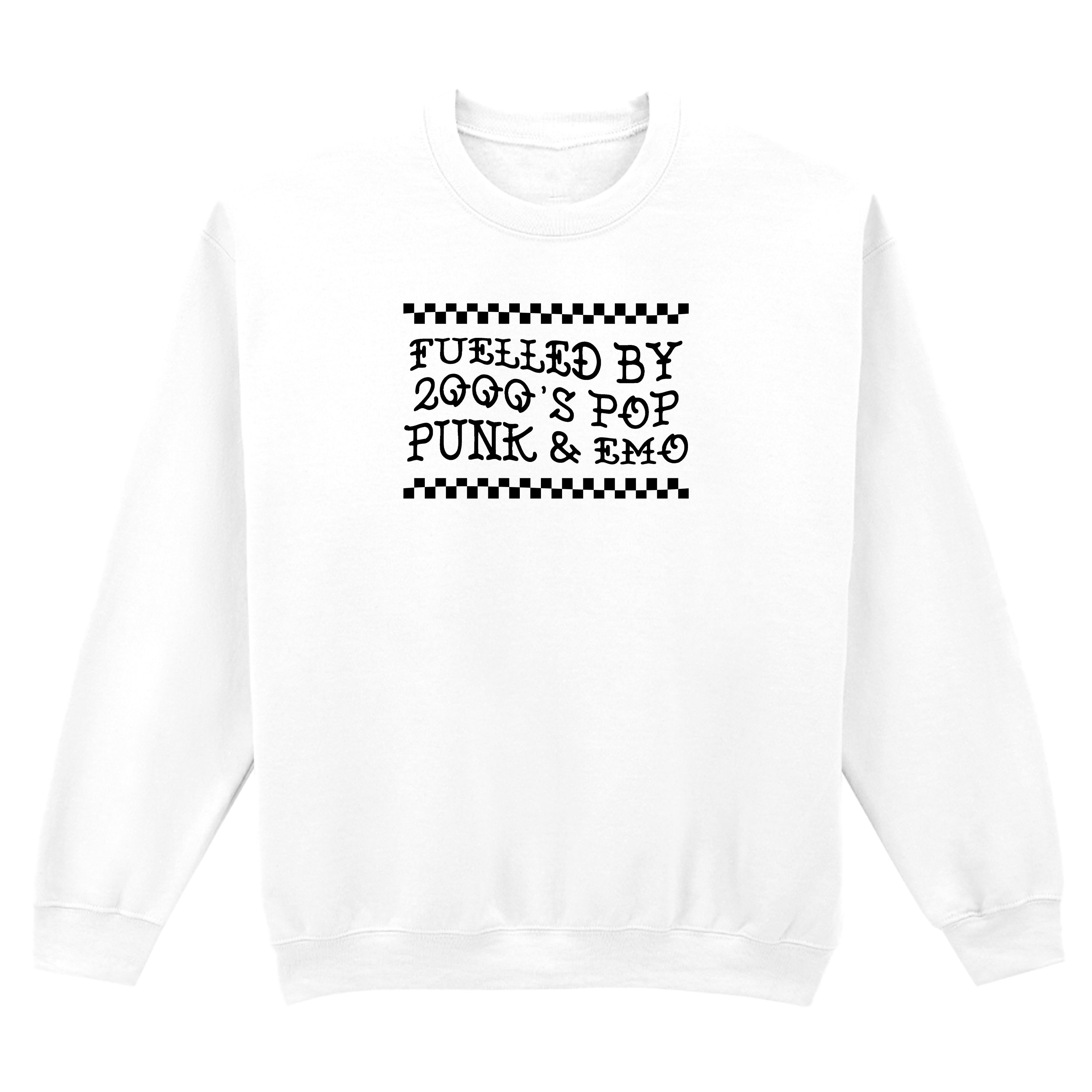 FUELLED BY POP PUNK AND EMO SWEATSHIRT