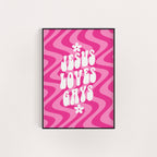 JESUS LOVES GAYS PRINT