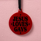SANTA LOVES GAYS BAUBLE