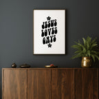 JESUS LOVES GAYS PRINT