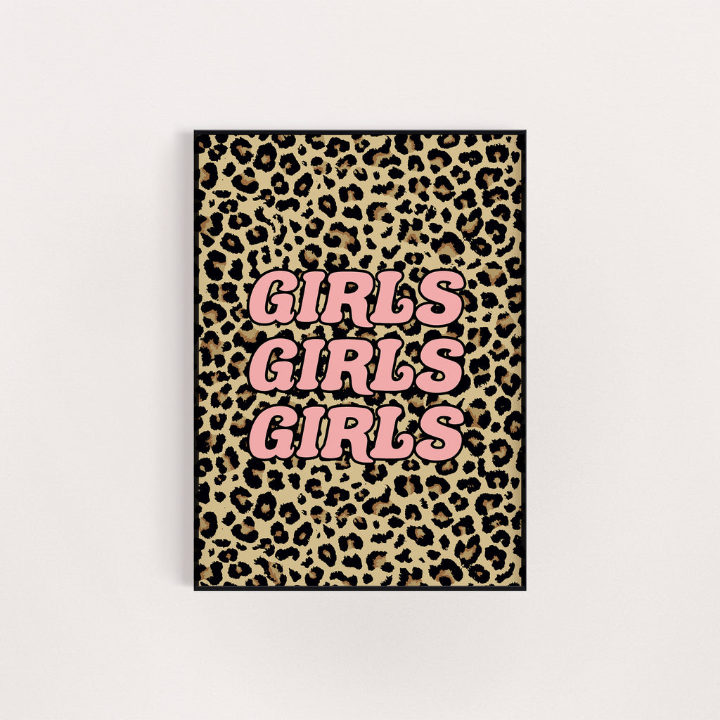 GIRLS GIRLS GIRLS LEOPARD PRINT