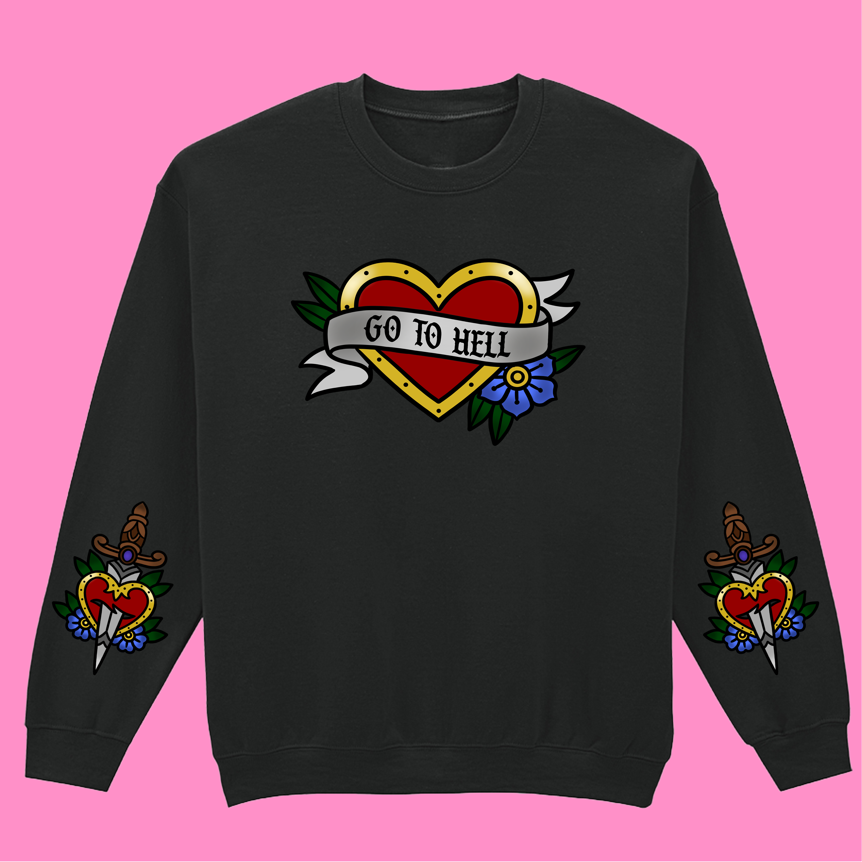 GO TO HELL SLEEVE SWEATSHIRT