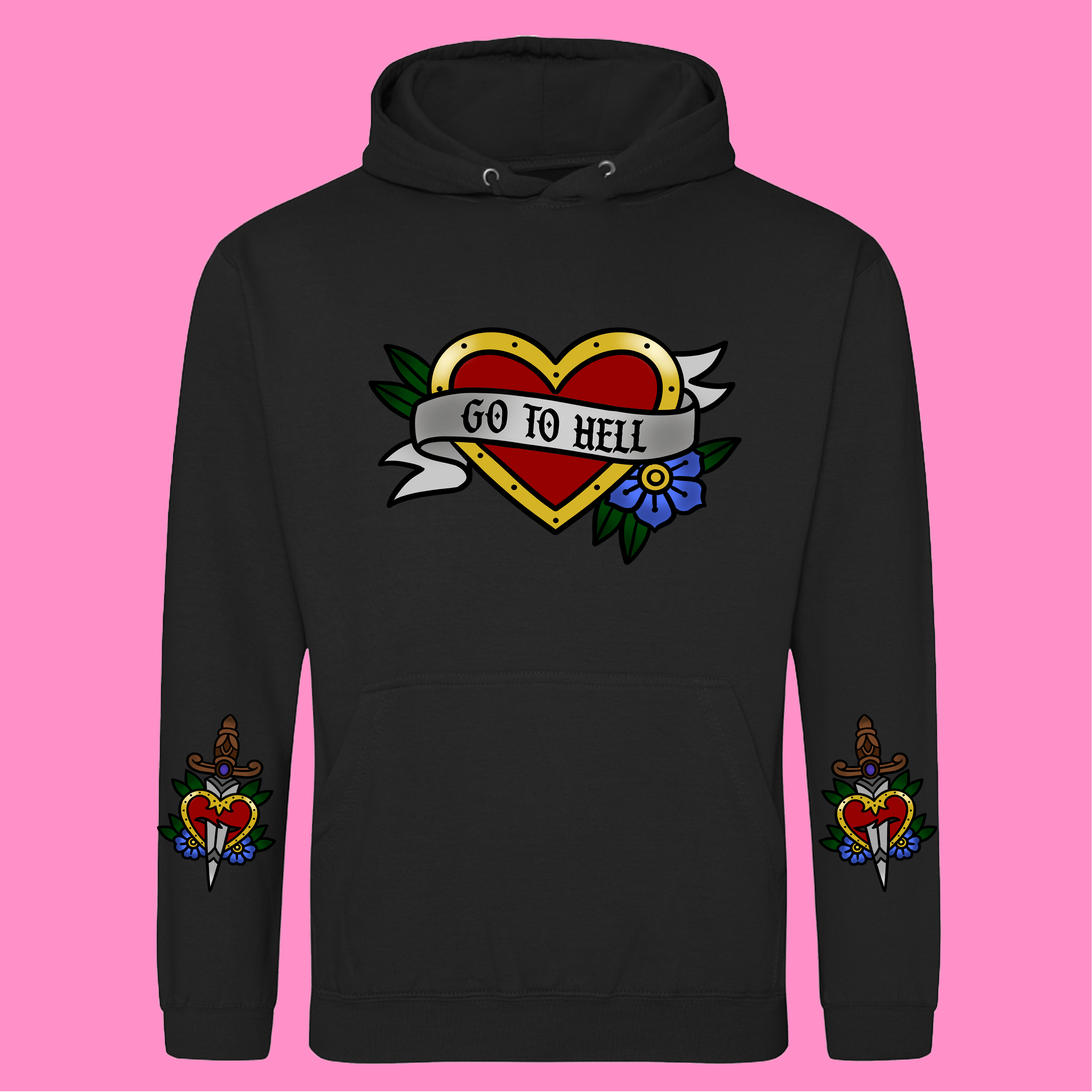 GO TO HELL SLEEVE HOODIE