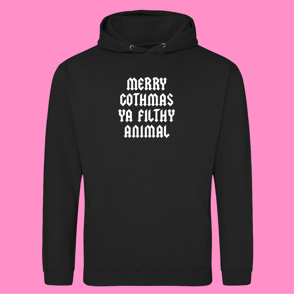 MERRY GOTHMAS YA FILTHY ANIMAL HOODIE