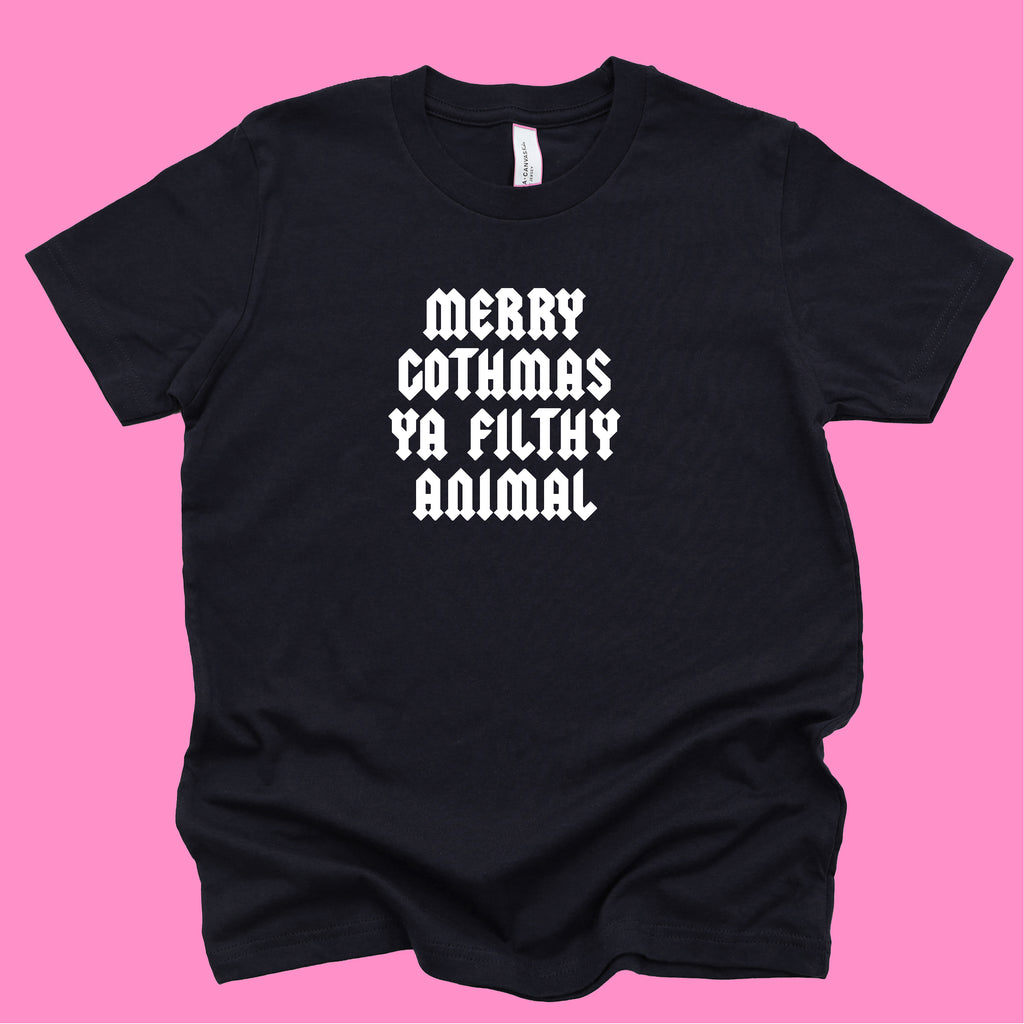 MERRY GOTHMAS YA FILTHY ANIMAL CHRISTMAS KIDS T-SHIRT
