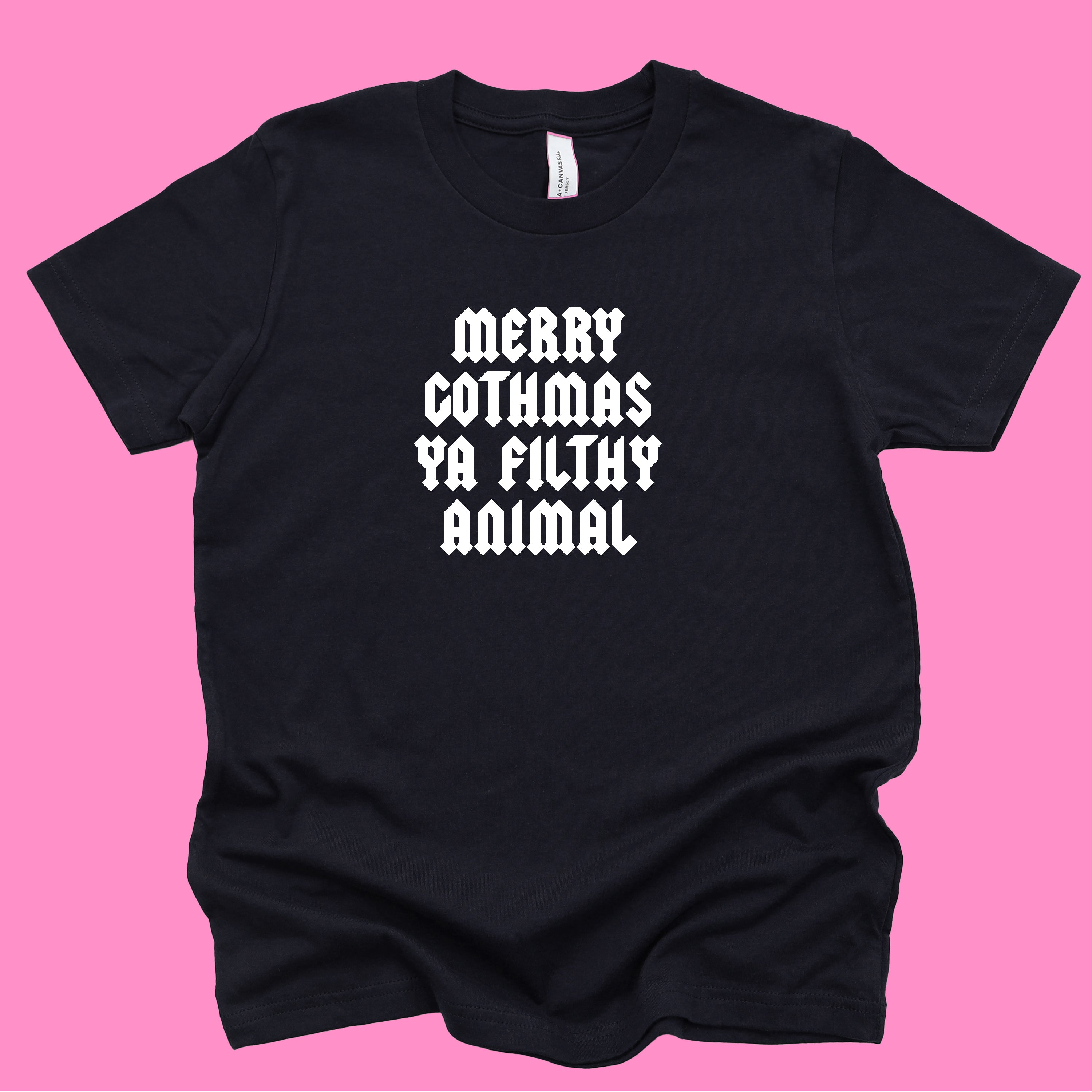 MERRY GOTHMAS YA FILTHY ANIMAL CHRISTMAS KIDS T-SHIRT