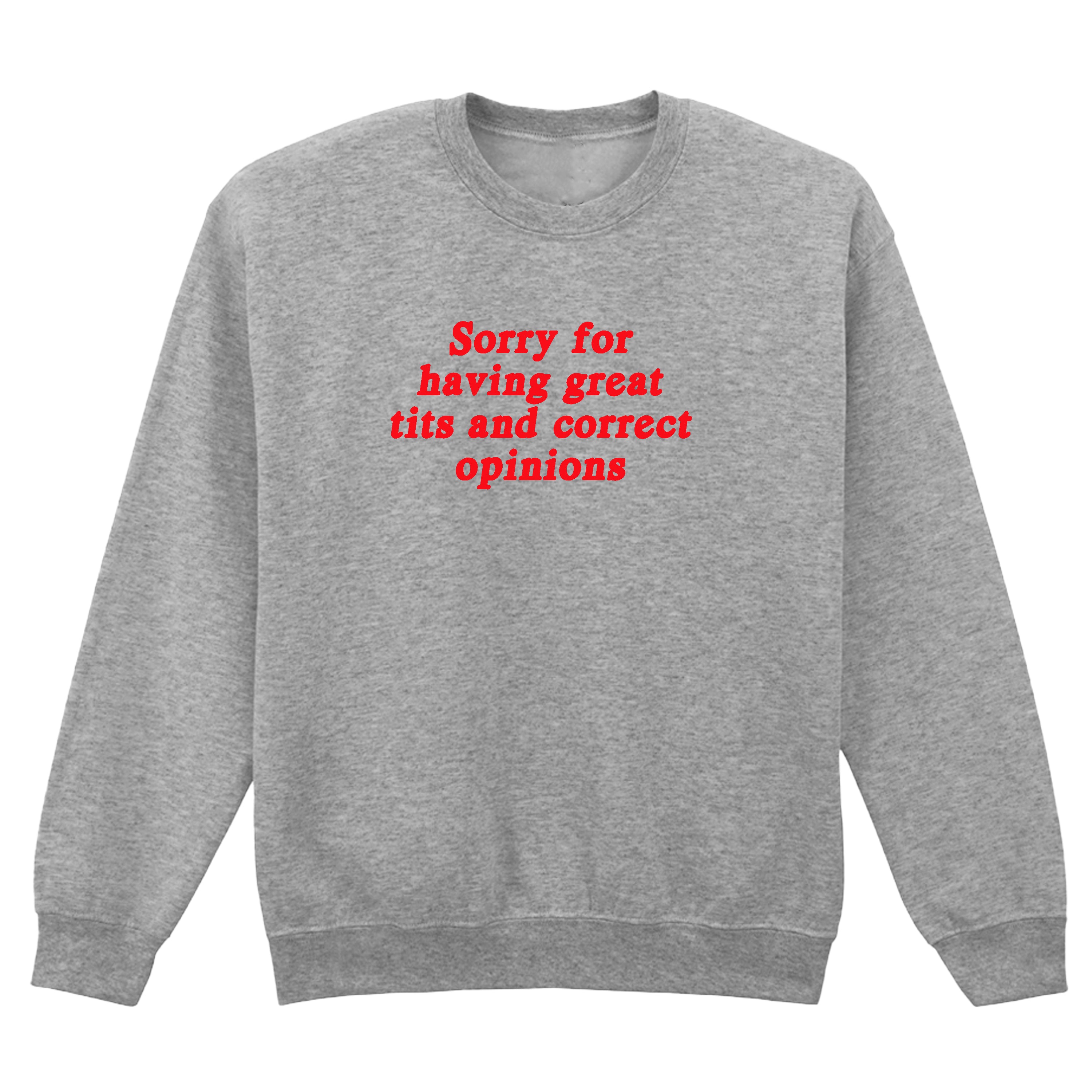 SORRY FOR HAVING GREAT TITS SWEATSHIRT
