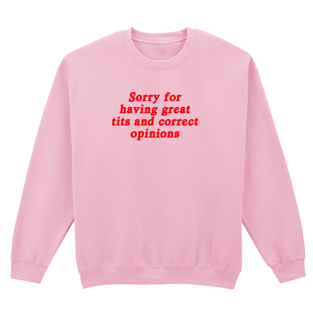 SORRY FOR HAVING GREAT TITS SWEATSHIRT