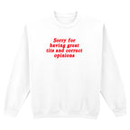 SORRY FOR HAVING GREAT TITS SWEATSHIRT