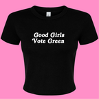 HOT GIRLS VOTE GREEN BABY T-SHIRT