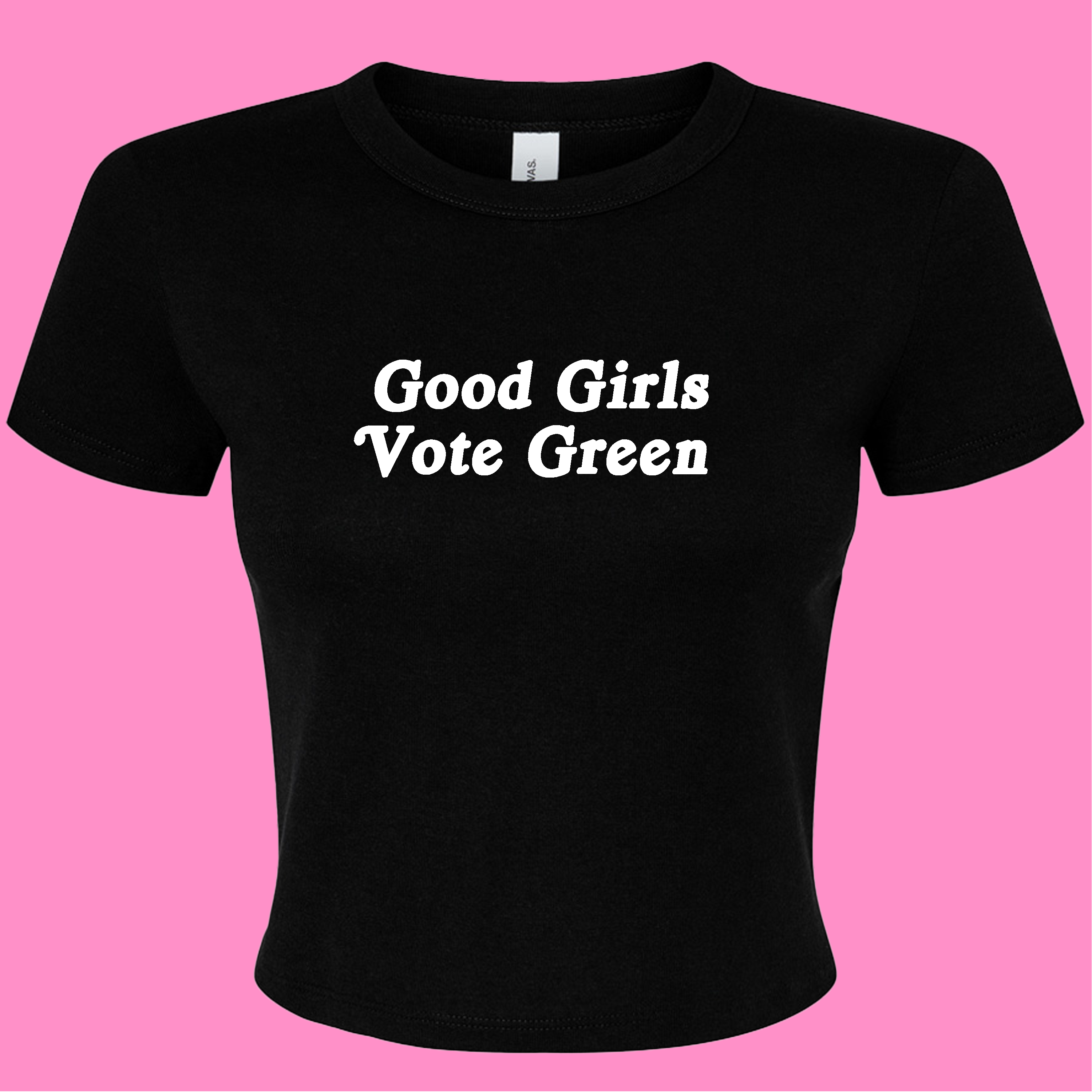 HOT GIRLS VOTE GREEN BABY T-SHIRT