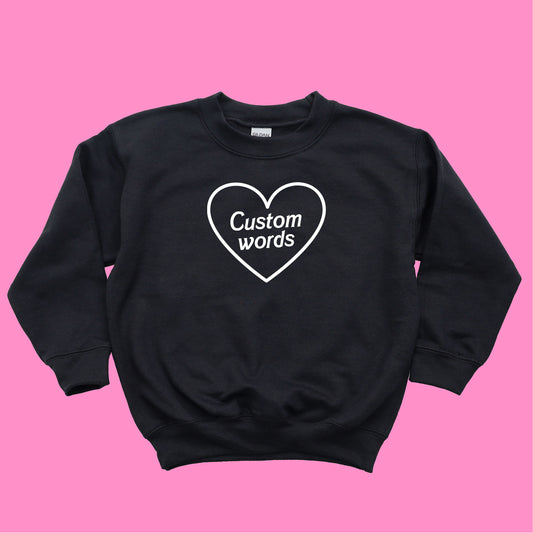 CUSTOM HEART KIDS SWEATSHIRT