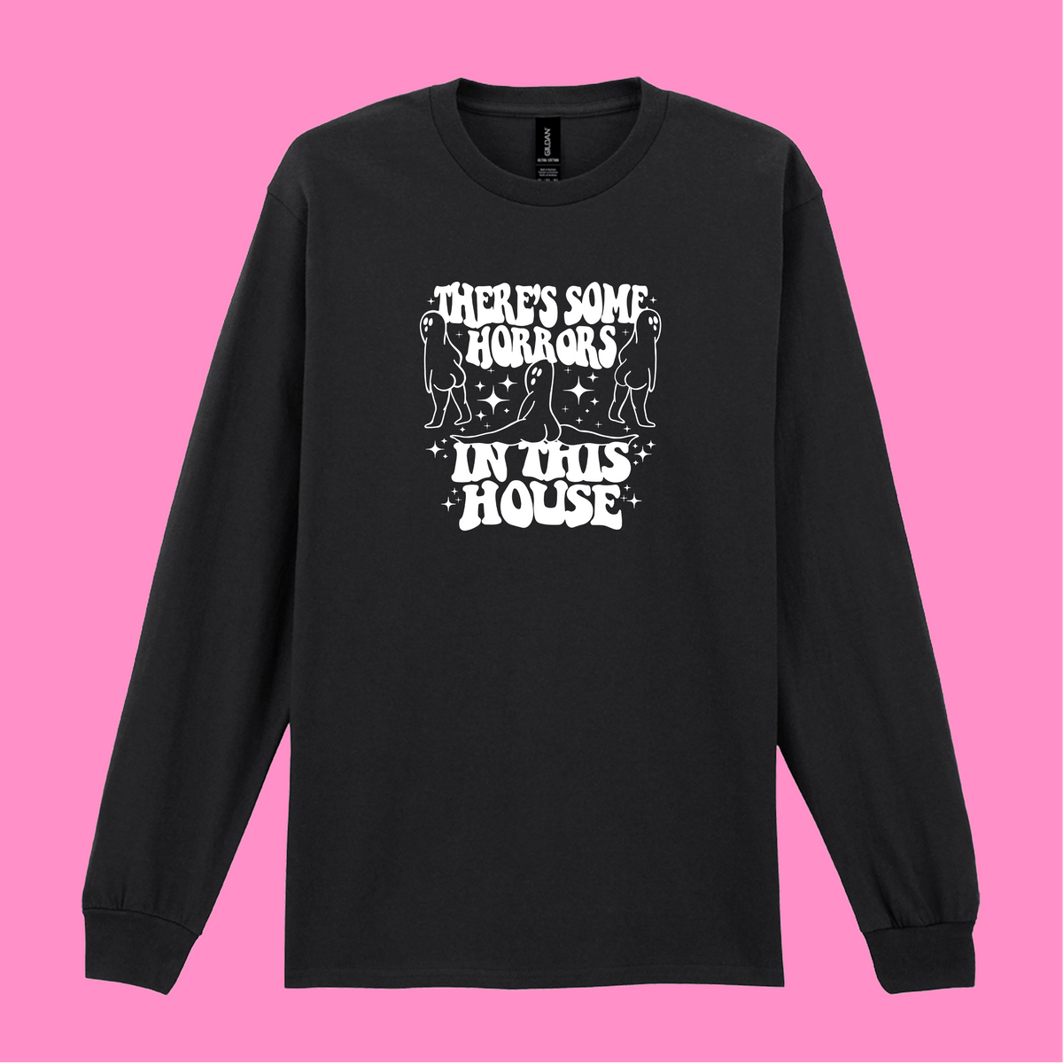 HORRORS IN THIS HOUSE LONG SLEEVED T-SHIRT