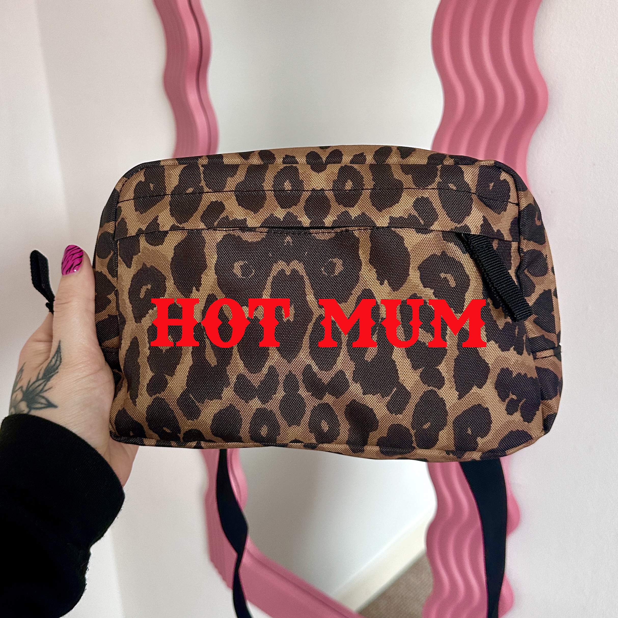 HOT MUM LEOPARD CROSS BODY BAG