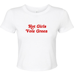 HOT GIRLS VOTE GREEN BABY T-SHIRT