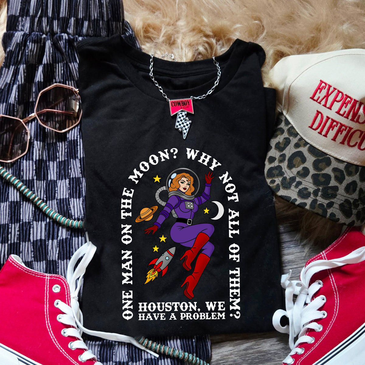 ONE MAN ON THE MOON T-SHIRT