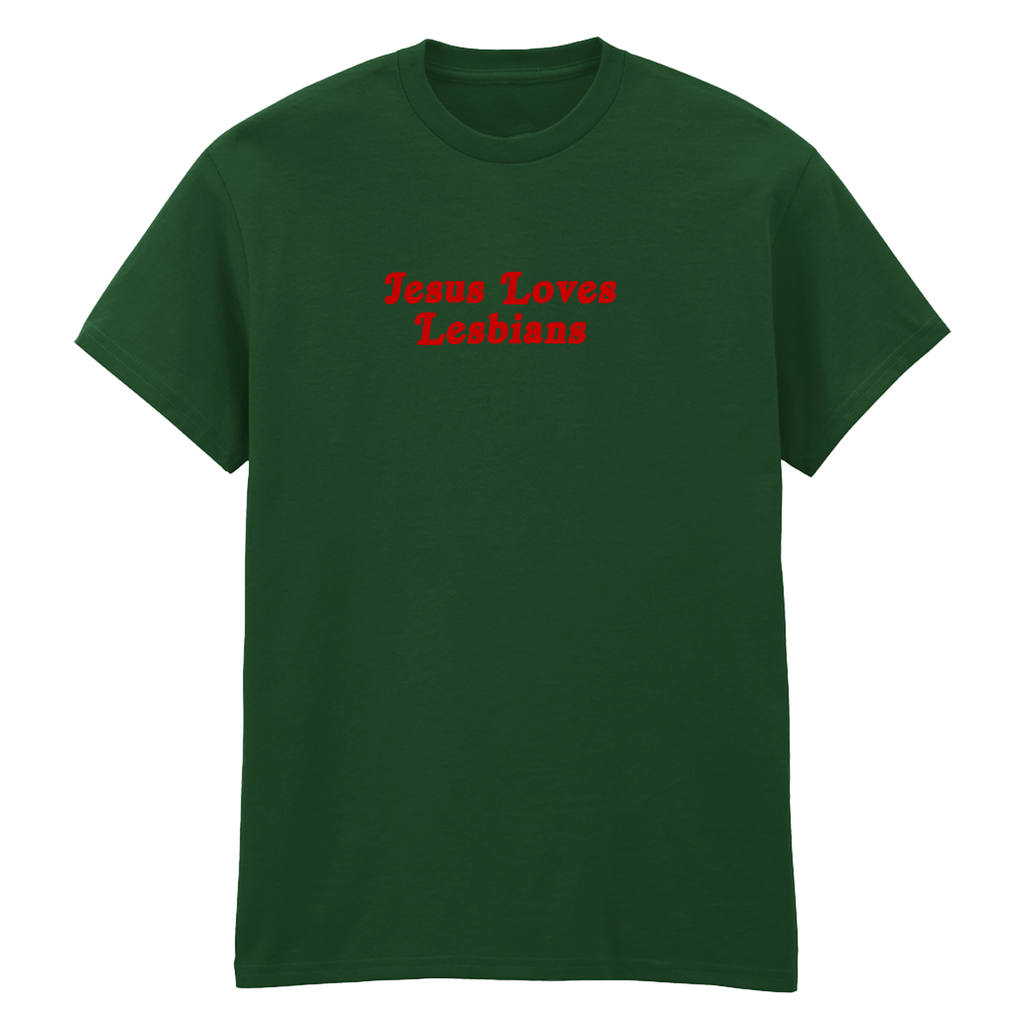 JESUS LOVES LESBIANS SIMPLE T-SHIRT