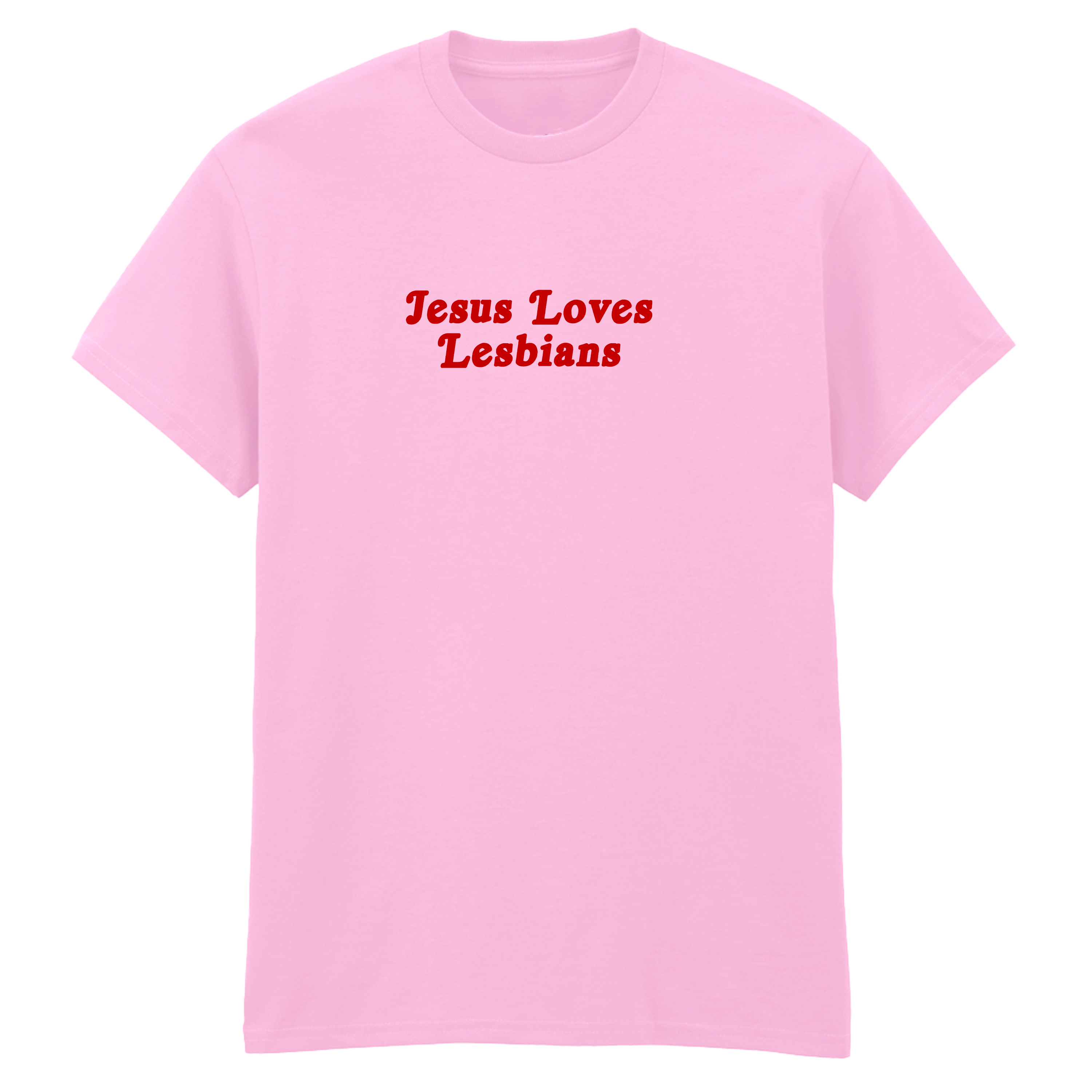 JESUS LOVES LESBIANS SIMPLE T-SHIRT