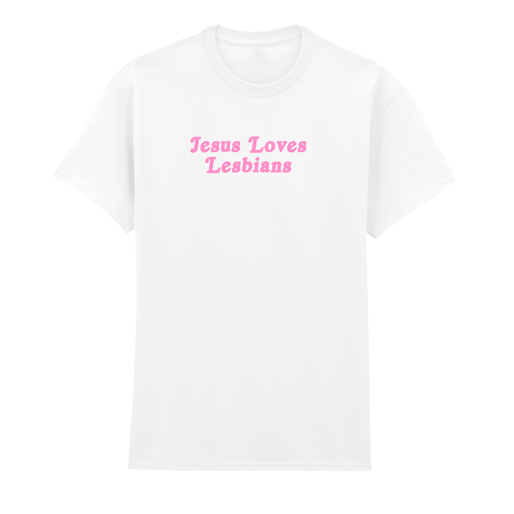 JESUS LOVES LESBIANS SIMPLE T-SHIRT