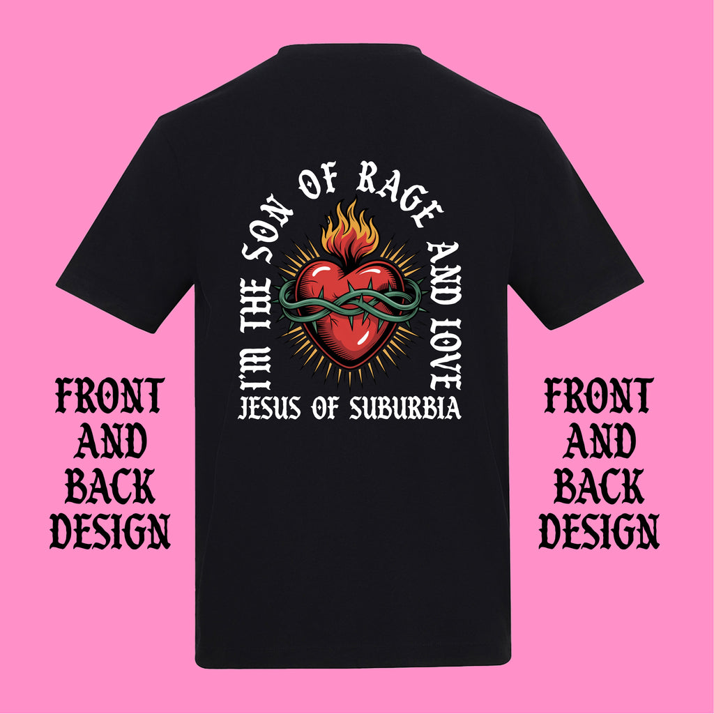 JESUS OF SUBURBIA FRONT AND BACK T-SHIRT