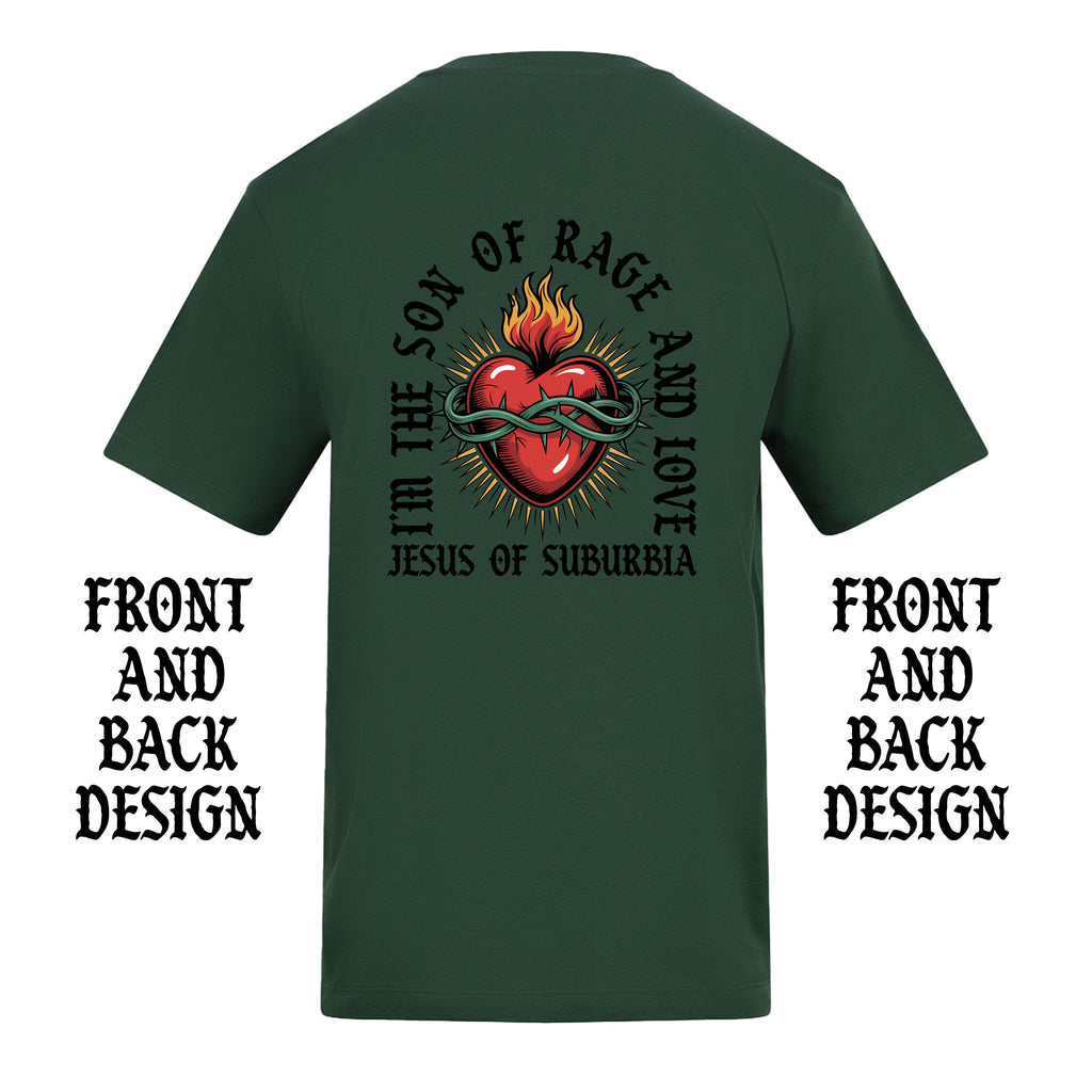JESUS OF SUBURBIA FRONT AND BACK T-SHIRT