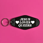 JESUS LOVES QUEERS KEYRING