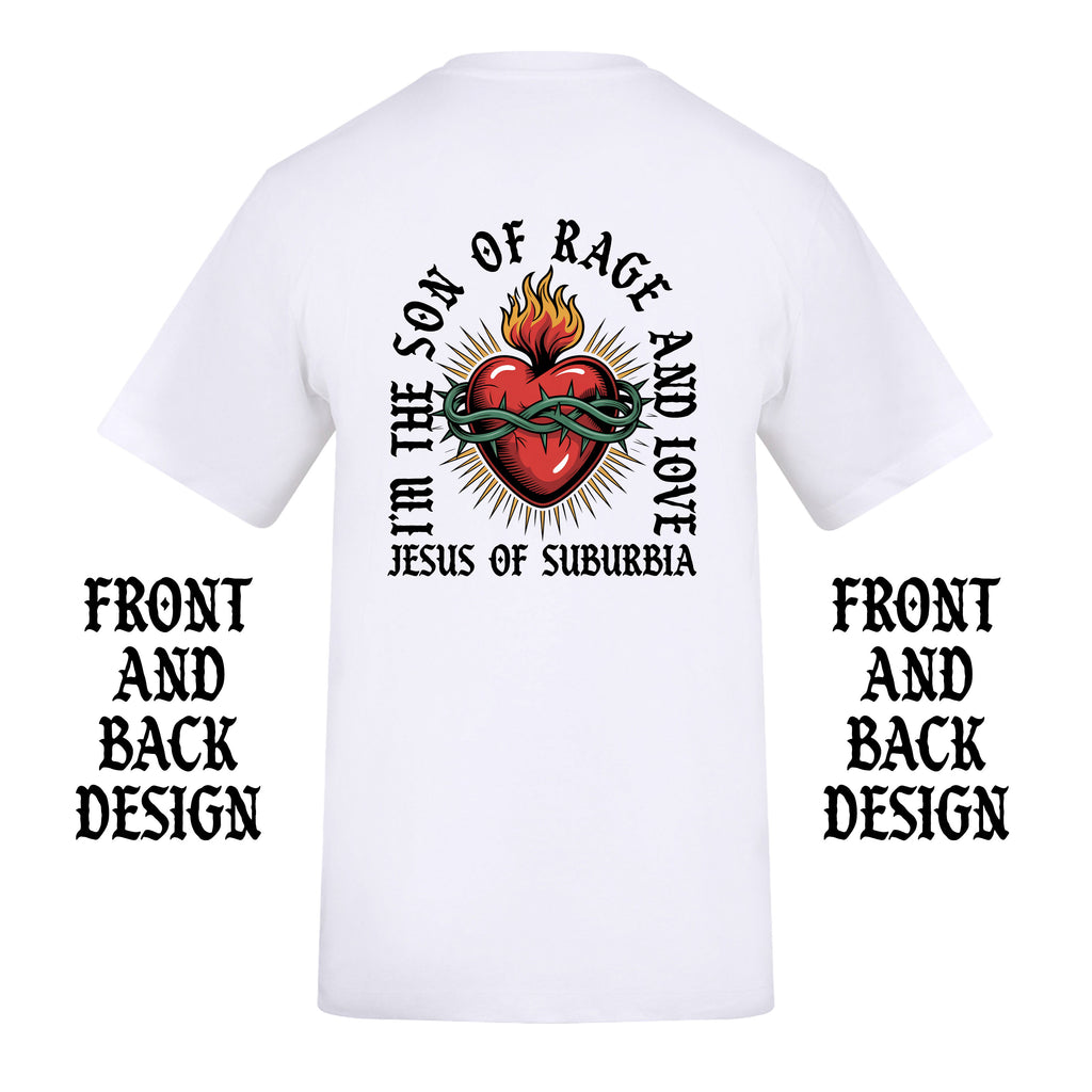 JESUS OF SUBURBIA FRONT AND BACK T-SHIRT