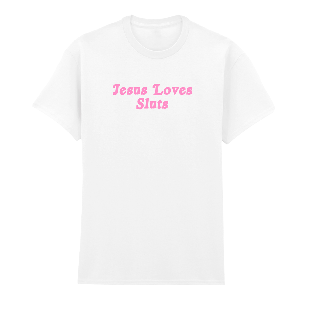 JESUS LOVES SLUTS SIMPLE T-SHIRT