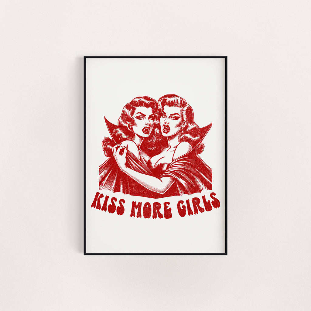 KISS MORE GIRLS PRINT