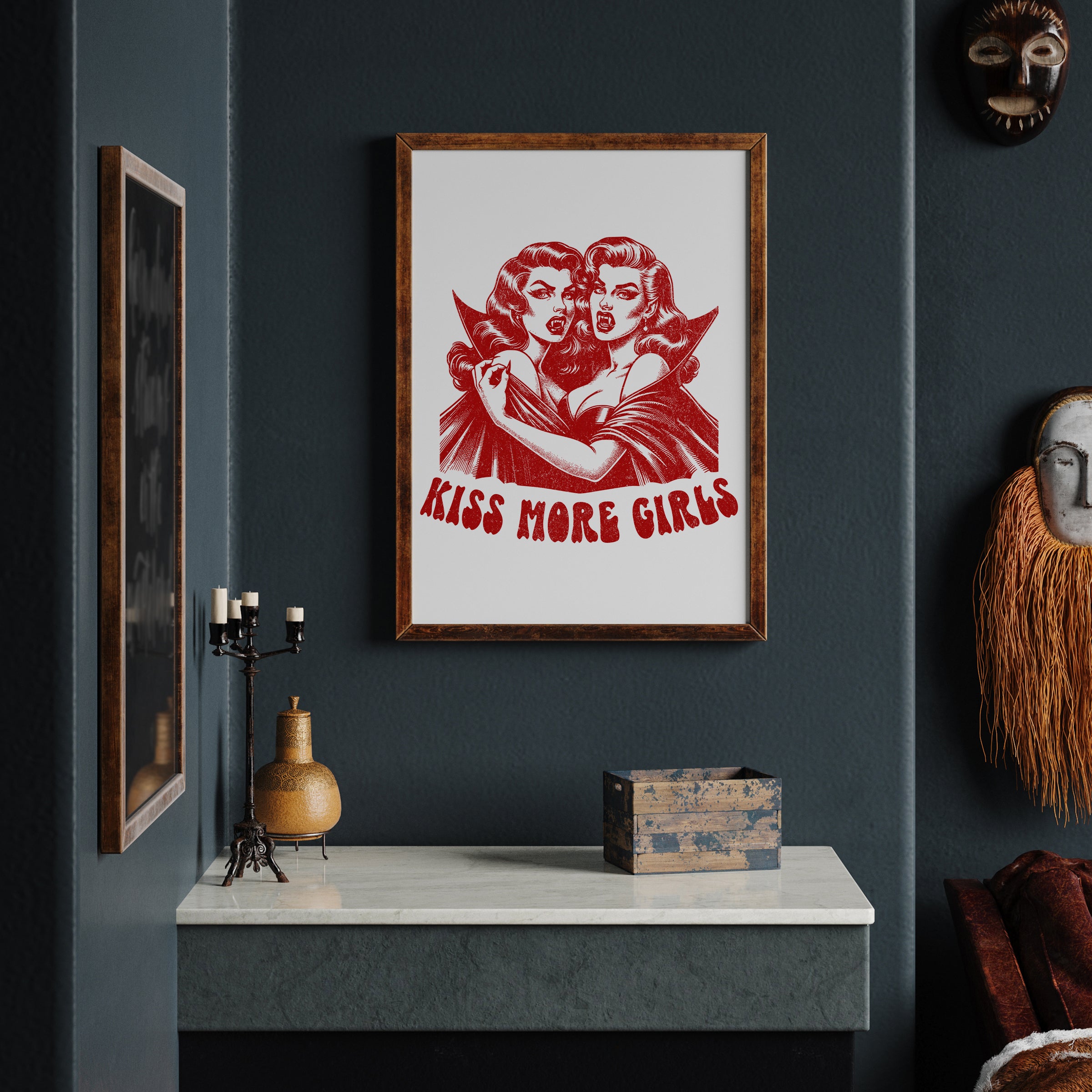 KISS MORE GIRLS PRINT