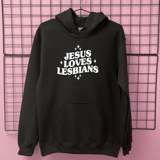 JESUS LOVES LESBIANS HOODIE