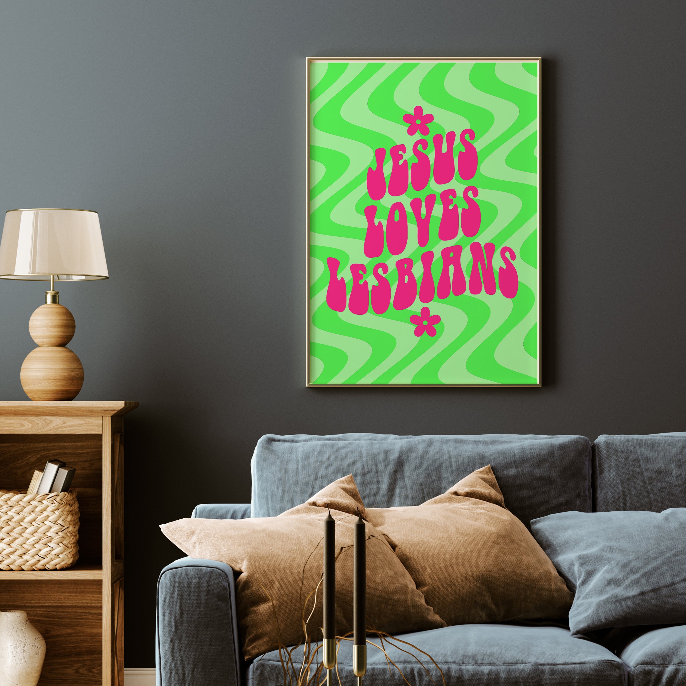 JESUS LOVES LESBIANS PRINT