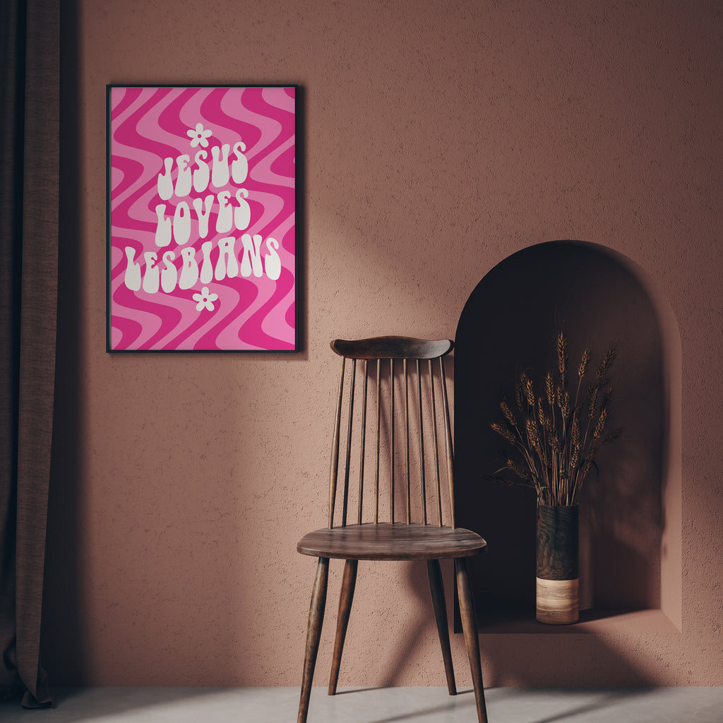 JESUS LOVES LESBIANS PRINT