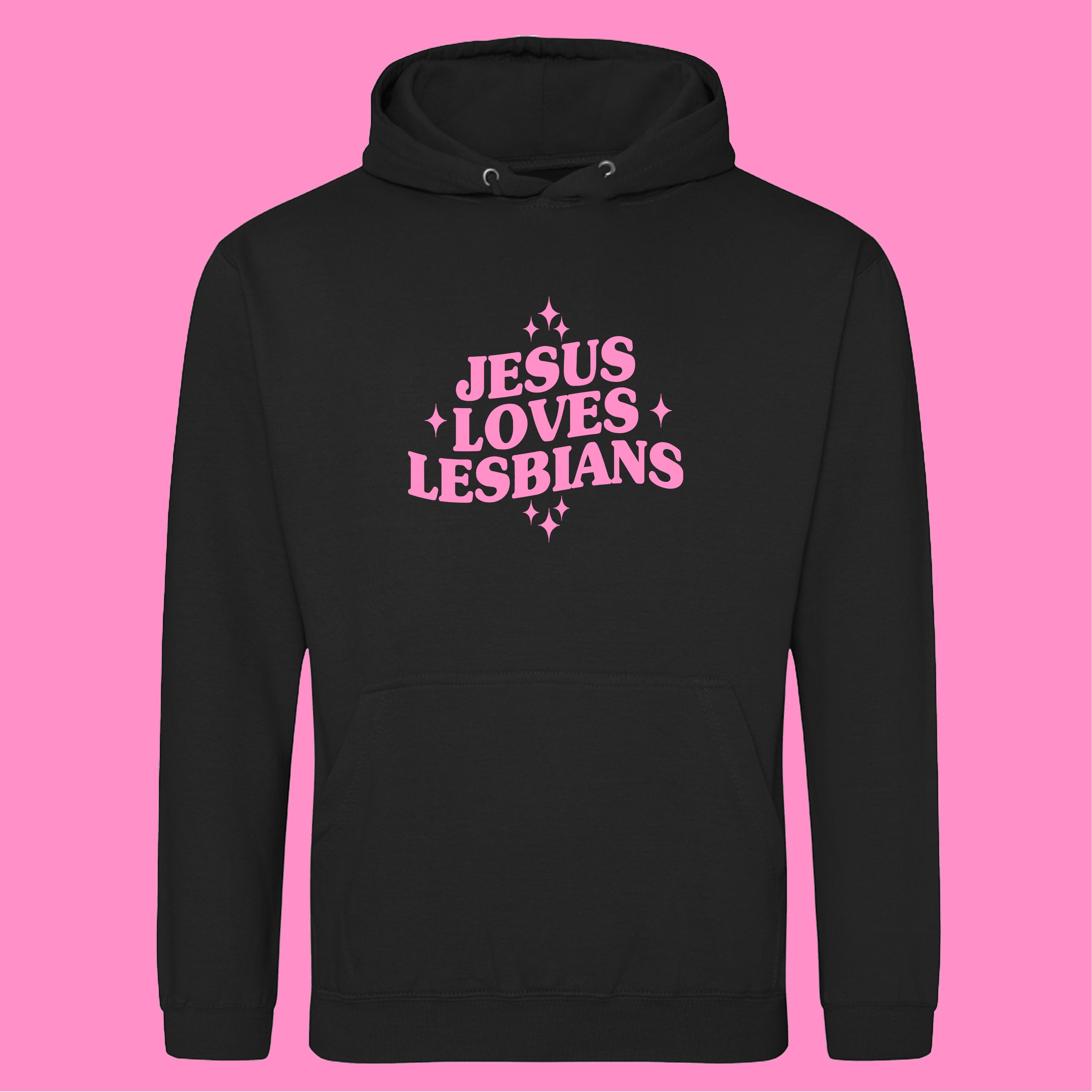 JESUS LOVES LESBIANS HOODIE