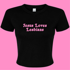 JESUS LOVES LESBIANS BABY T-SHIRT
