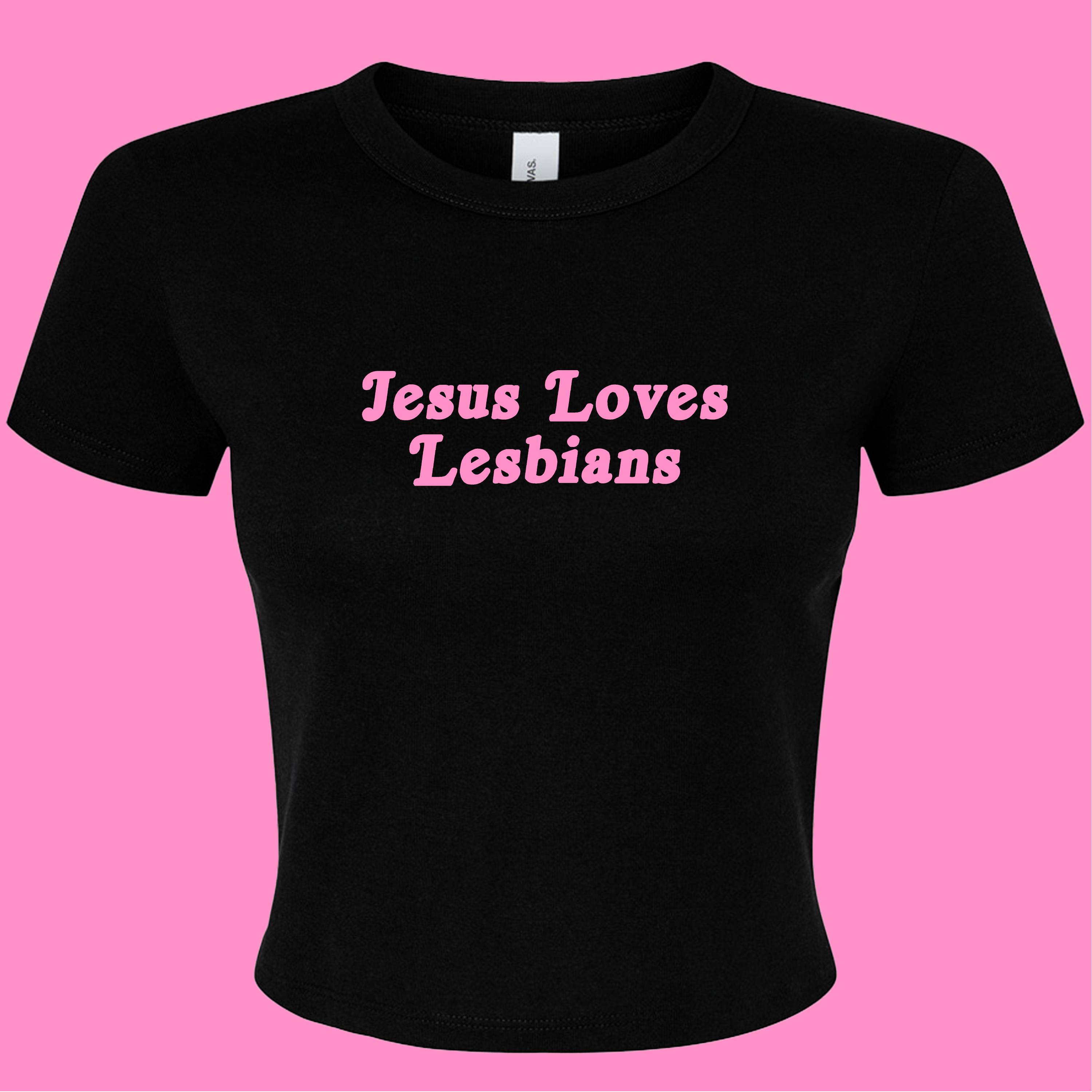 JESUS LOVES LESBIANS BABY T-SHIRT
