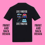 LIVE FOREVER OASIS FRONT AND BACK T-SHIRT