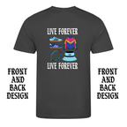 LIVE FOREVER OASIS FRONT AND BACK T-SHIRT